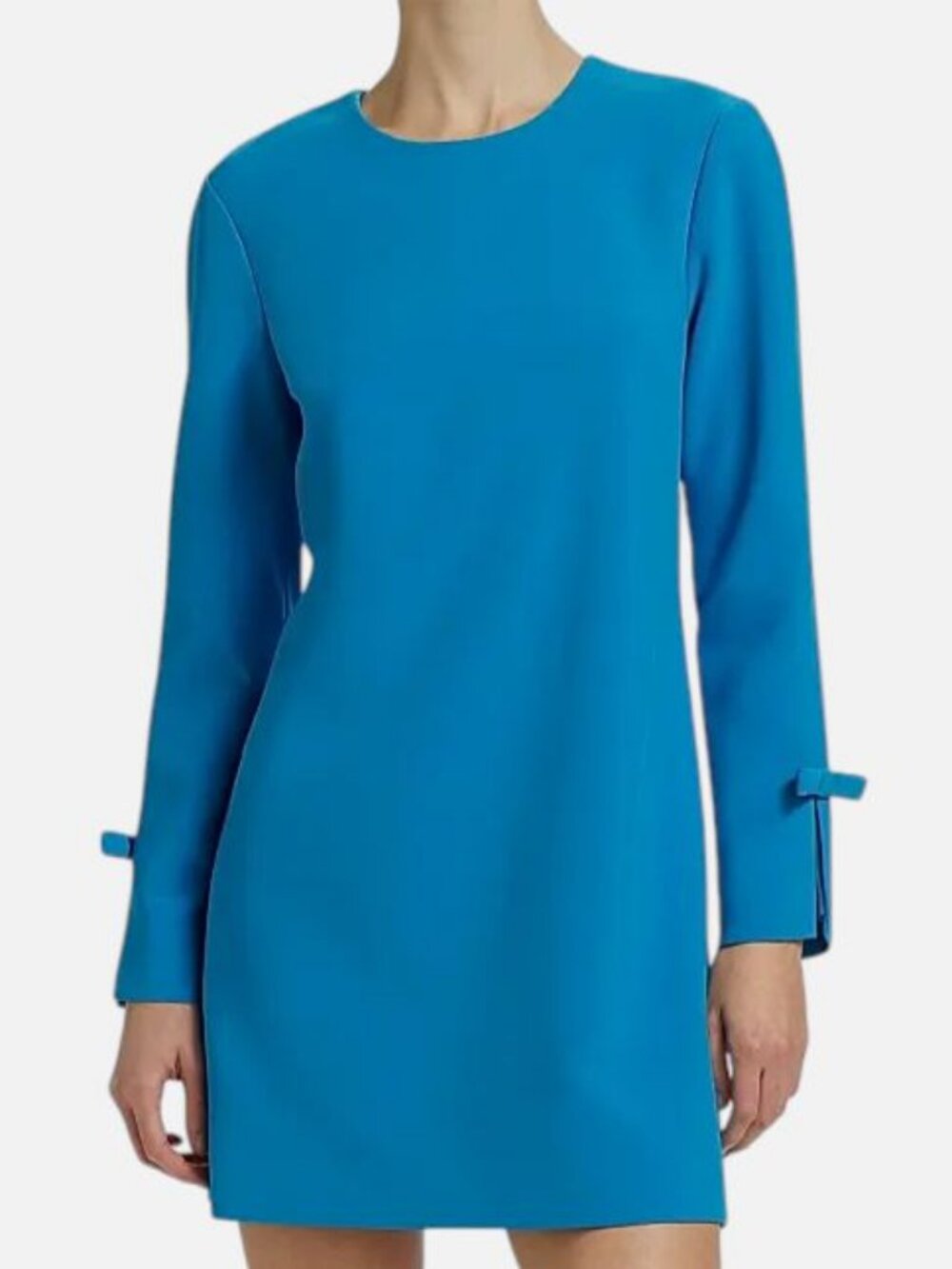 Sachin & Babi Women's Blue Lily Split-Sleeve Bow Mini Dress Size 10